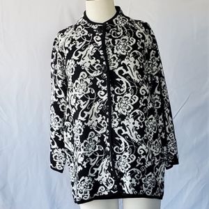 Vintage Black & White Sweater Coat